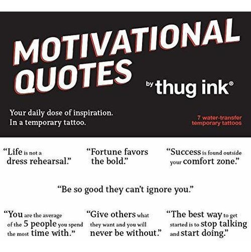 Tatuaje Temporale - Motivational Quotes By Thug Ink - 7 Temp