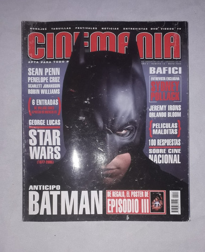 Revista Antigua * Cinemania * N° 13 Tapa Batman