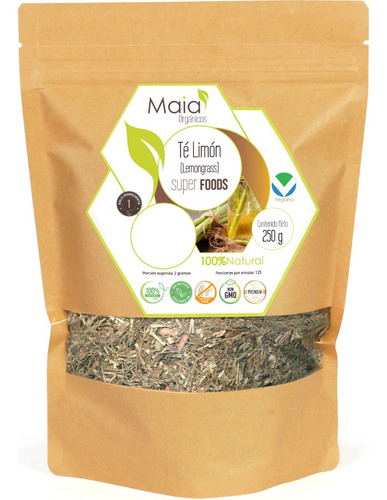 Té Limón / Zacate De Limón - 100% Natural 250 Gramos