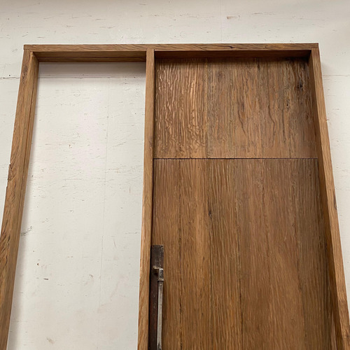 Puerta De Entrada De Una Hoja Con Paño Lateral - Cod: 6336 Marrón Claro