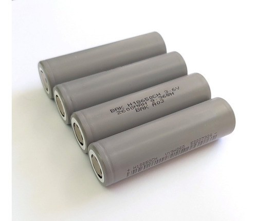 4 X Pilas Baterias Recargable 18650 Bak 2600mah Litio