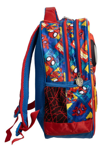 Mochila Spidey Con Luz Original Marca Ruz Kinder Con Ruedas Rojo Liso