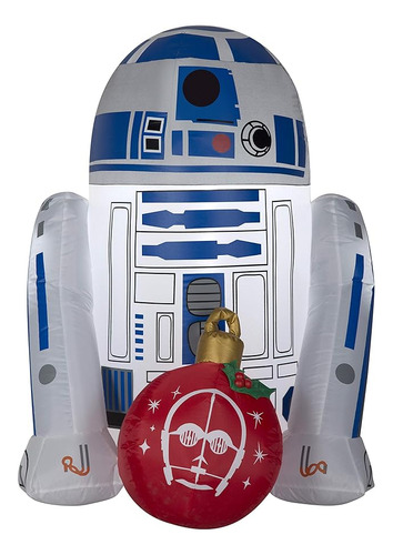 Star Wars R2d2 Decoracion Inflable De Navidad De 4 Pies Para