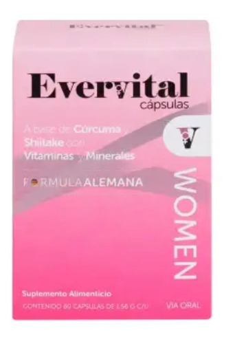 Multivitamínico Evervital Women Fórmula Alemana 60 Cápsulas