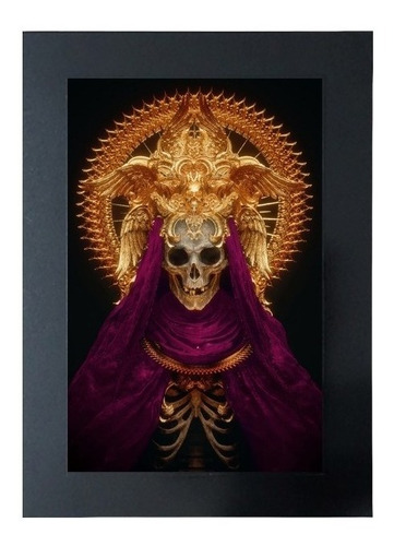 Cuadro De La Santa Muerte Rosa