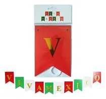 Comprar Banderín Viva México Tricolor Fiestas Patrias