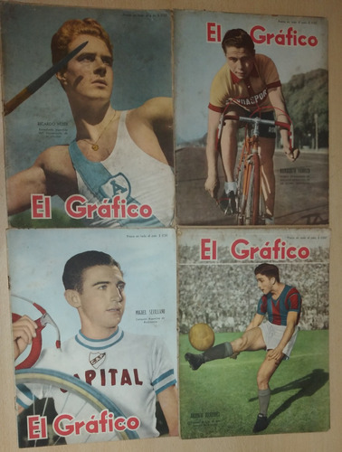 Lote De 4 Revistas El Gráfico Año 1949 Y 1950