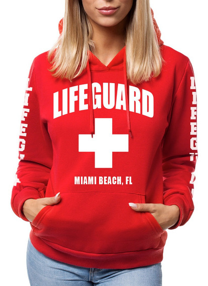 sudadera roja lifeguard