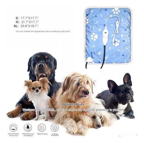 Almohadilla Térmica Ajustable Para Mascotas 55 X 45 Cm