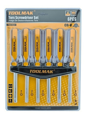 Juego De Destornilladores Torx Estrella 6 Piezas - Toolmax