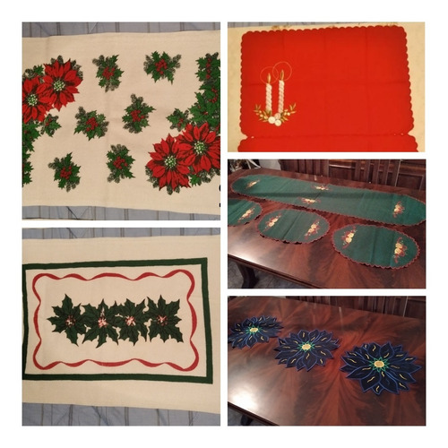 Pañitos Cocina / Camino De Mesa / Individuales Navidad