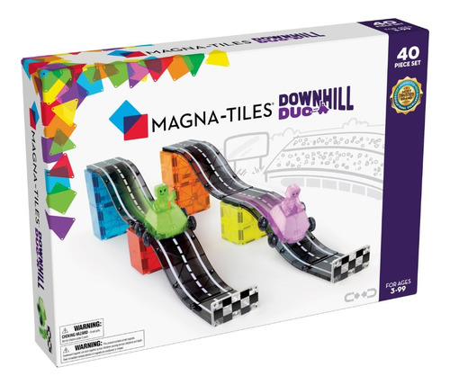 Magna Tiles Set Magnético De Carreras Con Pilotos 40 Piezas