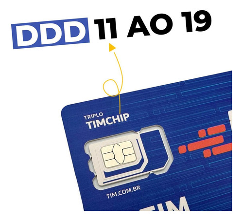 Numero Facil Memorização Ddd 11 Ao 19 - Chip Tim 5g