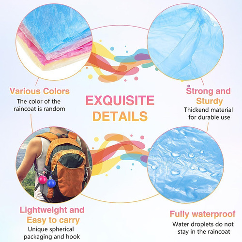 Impermeable Portatil Desechable Para Viajes Y Emergencias