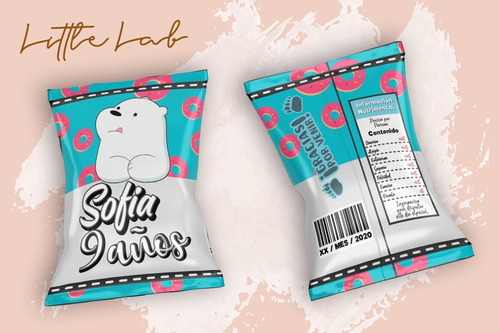 Dulceros Personalizados Chips Bag Escandalosos We Bare Bears