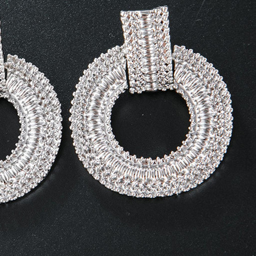 Pendientes Colgantes Para Mujer Pendientes Metálicos Plata