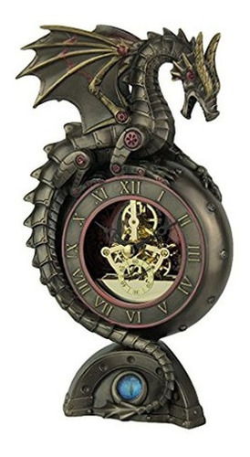 Mesa De Resina Relojes Steampunk Dragon Acabado De Bronce R