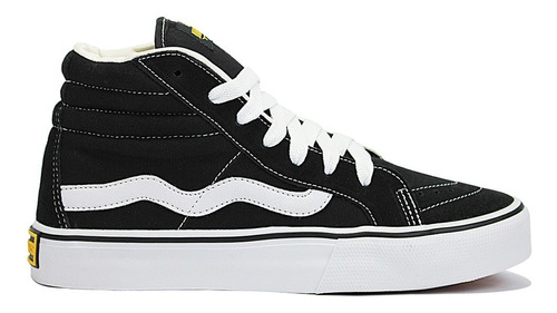 Tênis De Skatista Mad Rats Hi Top Cano Alto Preto Branco