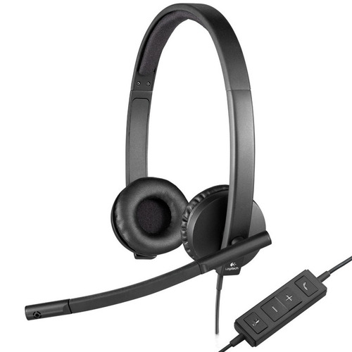 Imagen 1 de 9 de Diadema Logitech Usb Headset Stereo H570e, Lync Cisco Skype