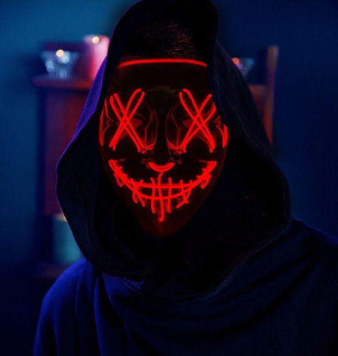 Máscara Con Luz Led La Purga De 3 Modos Para Halloween