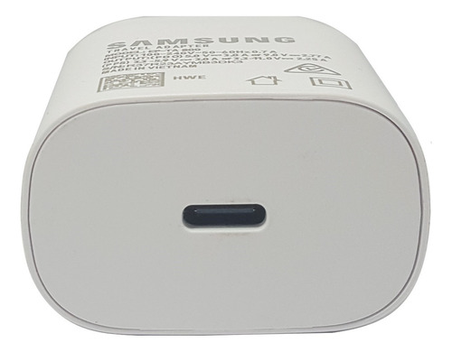 Cargador Para Samsung 25w A14 A24 A34 A52 A54 A70 + Cable Color Blanco