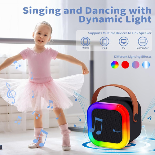 Máquina De Karaoke Con 2 Micrófonos Inalámbricos Para Niñas,