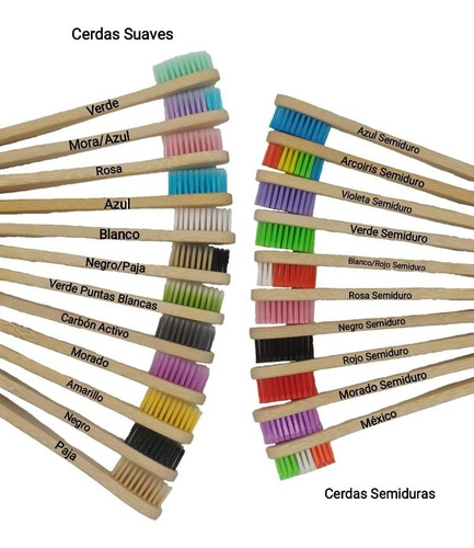 Imagen 1 de 3 de Cepillos De Dientes Biodegradables De Bambú 001