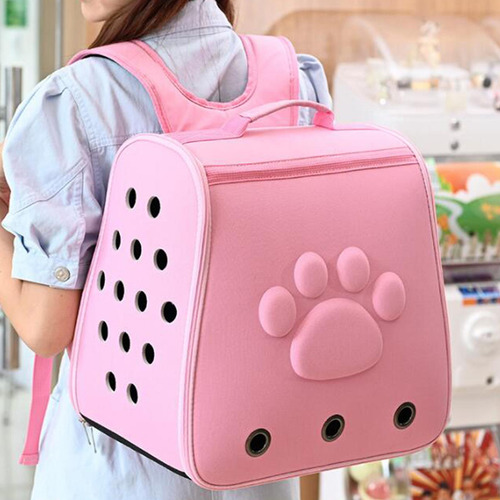 Gato Mochila Portador Bolso Bandolera Para Viajes Rosa