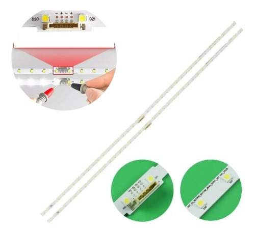 Kit 2 Tiras Led Para Tv Samsung 55nu7100 55nu7300 55nu7090