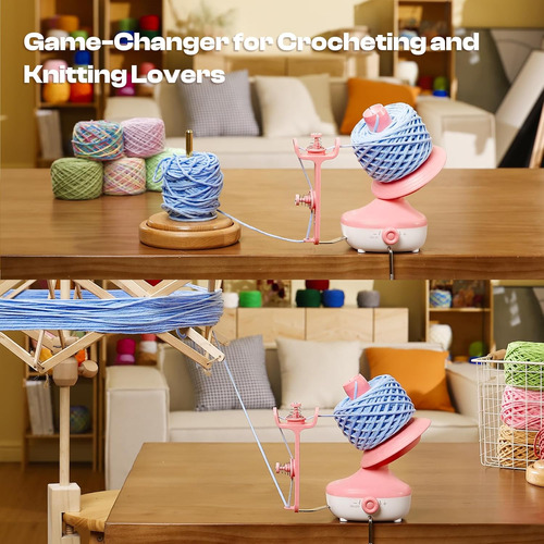 Devanador Compacto De Hilo Eléctrico, Ideal Para Crochet