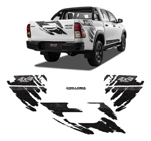 Faixas Hilux Challenge Sr 4x4 2018 Adesivo Modelo Original