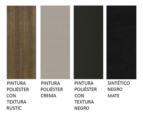 Madesa Juego Comedor 4 Sillas Color Marron/Crema/Sintético Negro