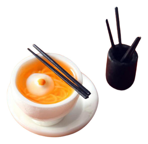 Set De Ramen En Miniatura Para Casa De Muñecas, Paquete De 4