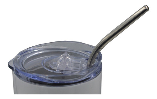 Termo Tumbler Tlp Sublimar De 16 Oz Doble Pared Plata 50