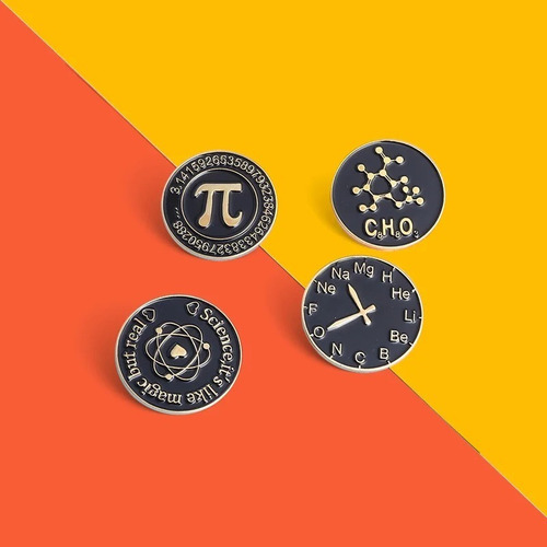 Pin Metálico Numero Pi 3.1416