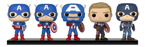 Funko Pop Capitán América A Través De Las Edades. Pack 5 Pz.
