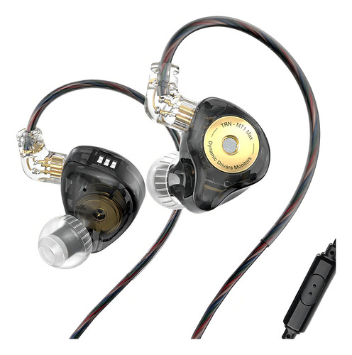 Trn Mt1 Max Audífonos Sonido Hifi Con Micrófono Color Negro
