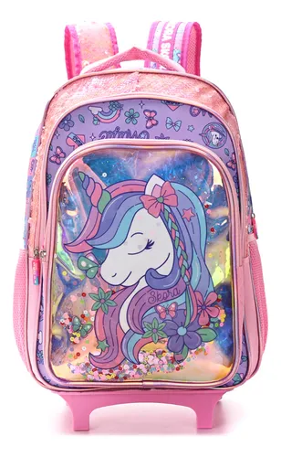 Mochila carrito nena unicornio hot sale