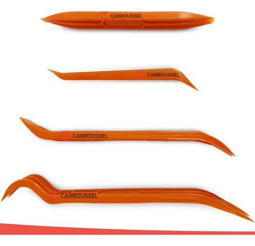 Imagem 2 de 6 de Kit Espatula Nylon Desmontar Carros Painel Moldura Portas