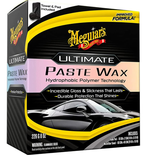 Meguiar's G210608eu Ultimate Paste Wax 227g, Increíble Brill