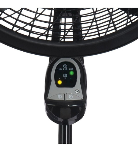 Abanico Ventilador D Pedestal 18 Control Remoto Temporizado Cantidad De Aspas 5 Estructura Negro Diámetro 46 Cm Material De Las Aspas Plástico