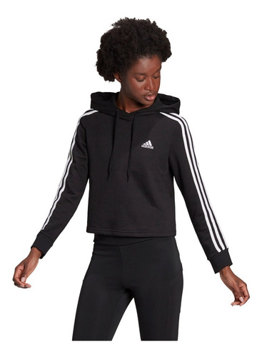 Imagen 1 de 7 de Sudadera adidas Mujer Con Gorro 3-stripes