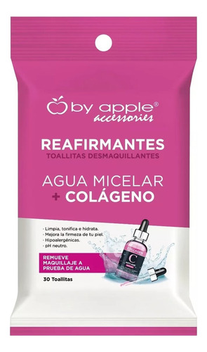 Toallita Desmaquillante By Apple Agua Micelar Colágeno 30 Pz