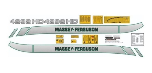 Decalque Faixa Adesivo Trator Massey Ferguson 4292