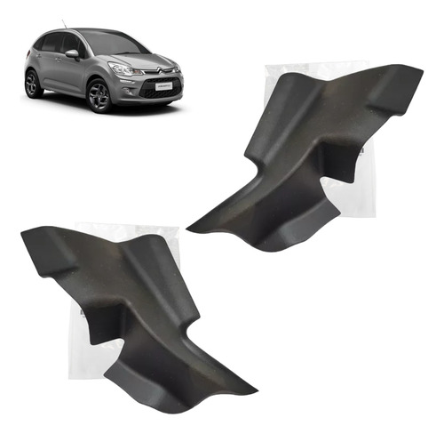 Par Acabamento Grade Parabrisa Citroën C3 Original