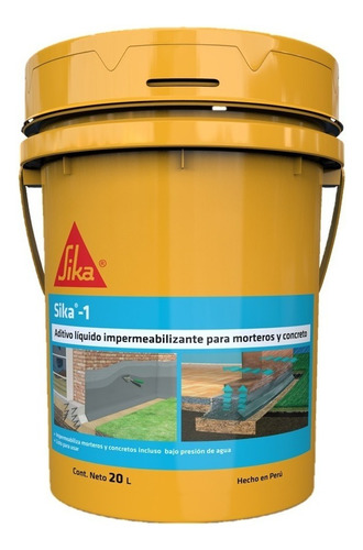 Aditivo Impermeabilizante Para Concreto Sika-1 Líquido 20 L