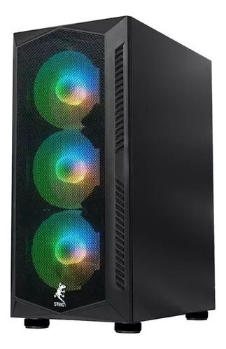 Case Gamer Strig Atx + 3 Fan Rgb + Controlador + Control