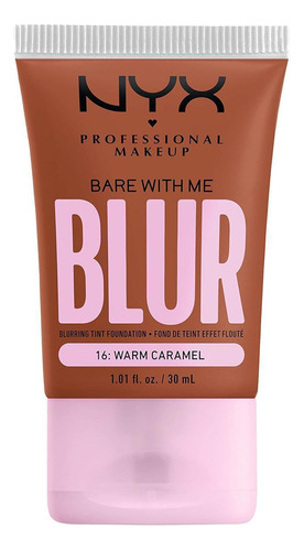 Nyx Bare With Me Blur Base Cobertura Média 16 Warm Caramel