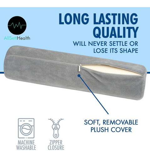 2024 Almohada Redonda De Cilindro Cervical, Funda Extraíble