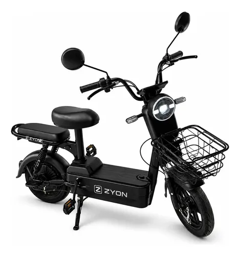 Bicicleta Eletrica Scooter Zyon 300 W Cor Mu02 Preta